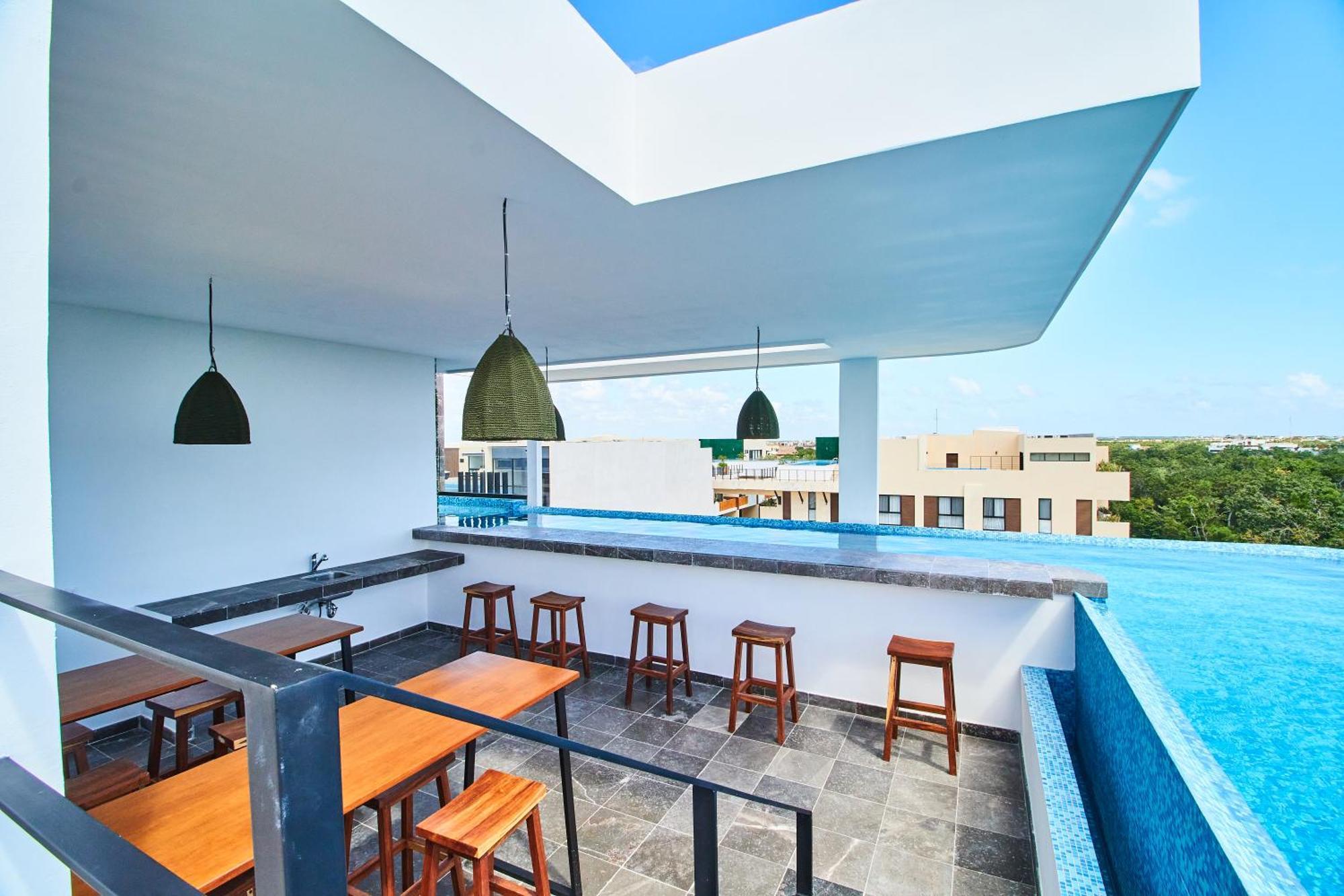 Luxury Penthouse With Private Pool In Aldea Zama Apartment ตูลุม ภายนอก รูปภาพ