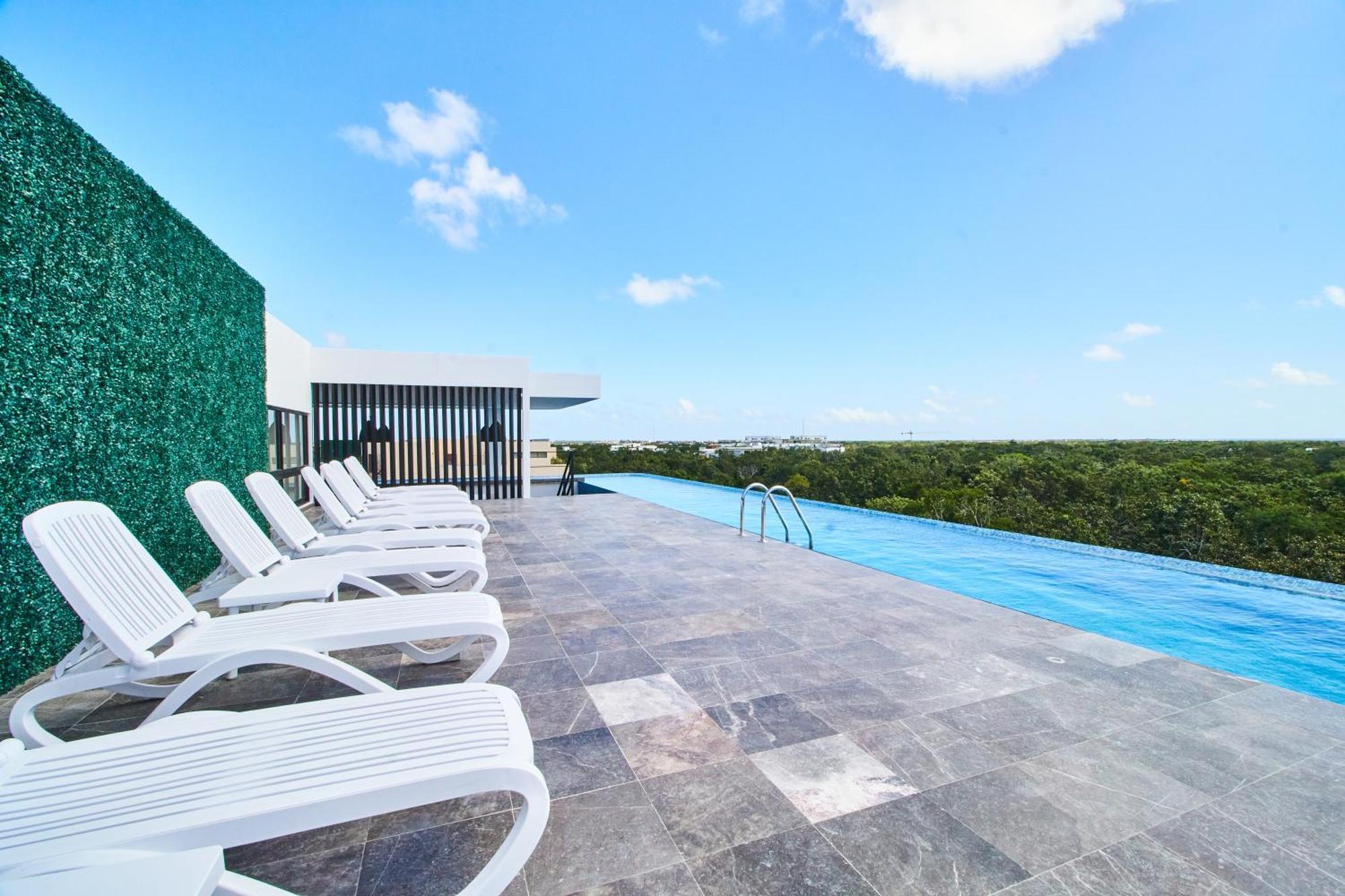 Luxury Penthouse With Private Pool In Aldea Zama Apartment ตูลุม ภายนอก รูปภาพ